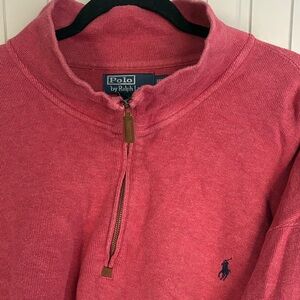 Polo by Ralph Lauren Men's Coral Zip-Up Sweater